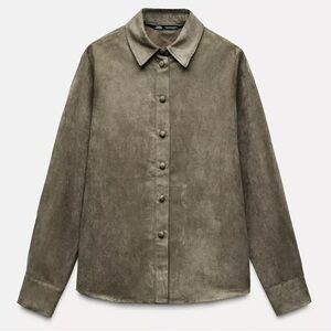 Zara Faux Suede Blouse